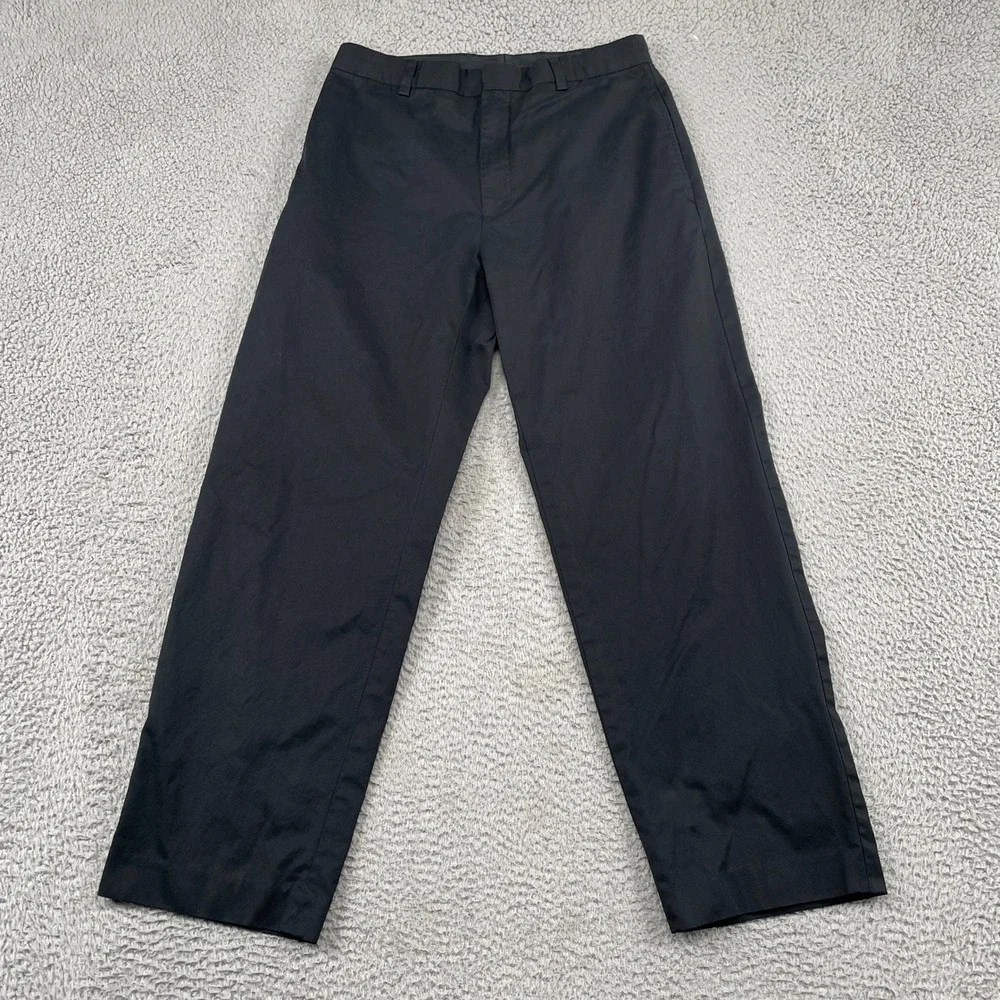 Banana Republic Pants Mens 32/30 Black Gavin Chino Straight Leg Cotton Casual
